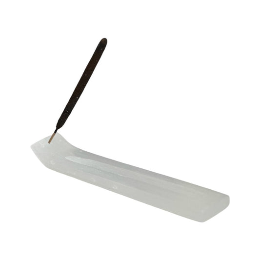 Incensário Selenita Lapidada