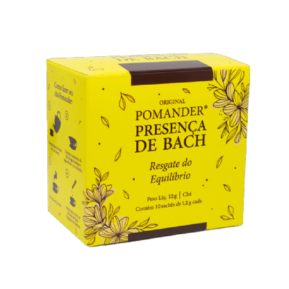 Pomander Chá Presença de Bach Resgate do Equilíbrio 10 sachês