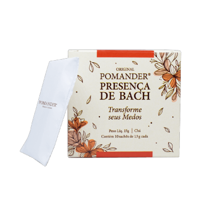 Pomander Chá Presença de Bach Transforme os seus Medos 10 sachês