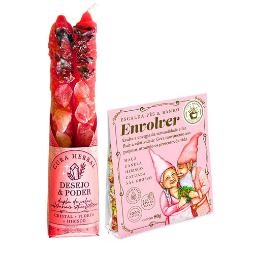 Kit Velas Vermelhas e Banho Envolver