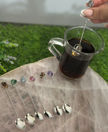 Kit de 6 Colheres com Pedras Naturais Brasileiras