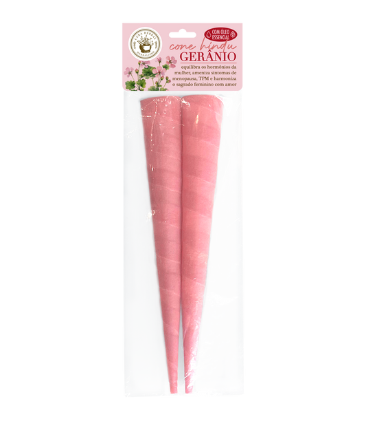 Cone Hindu Gerânio Cura Herbal 2un