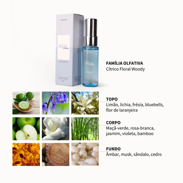AQUA DREAM 30ml | Body Essence delicioso e suave que acalma. Desenvolvido com Neurociência.