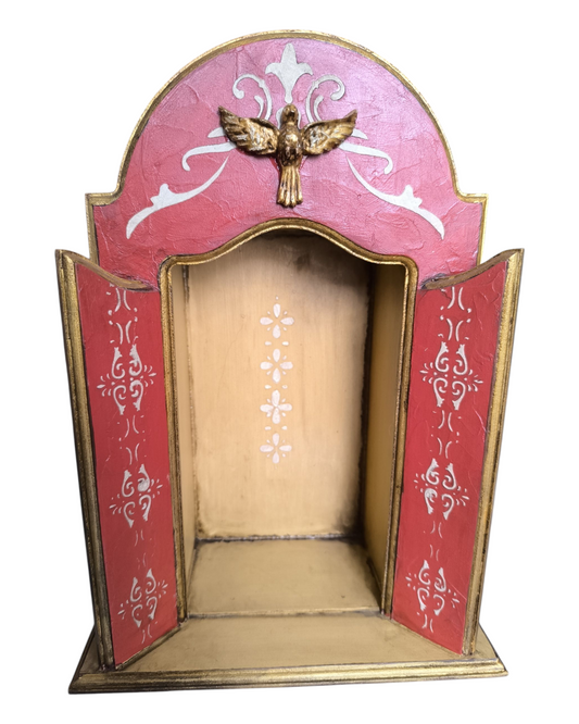 Oratório Madeira para Santo Médio  33 cm