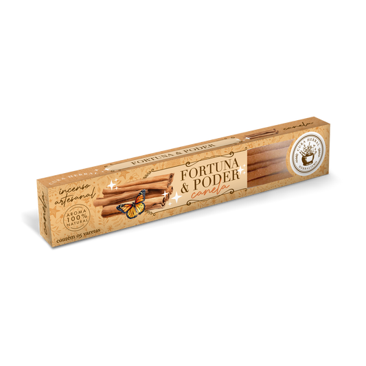 Incenso Fortuna & Poder Canela Cura Herbal