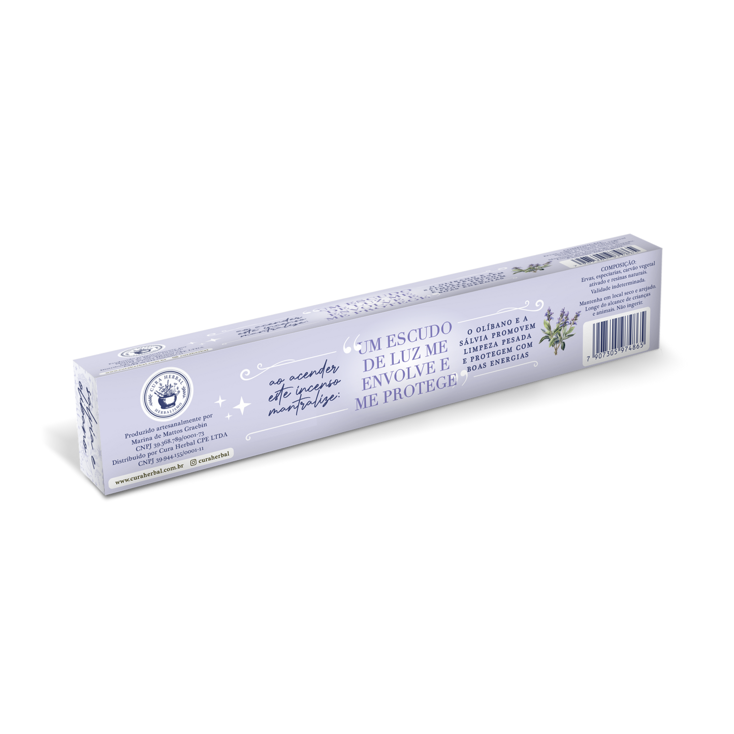 Incenso Purificação & Proteção Sálvia e Olíbano Cura Herbal