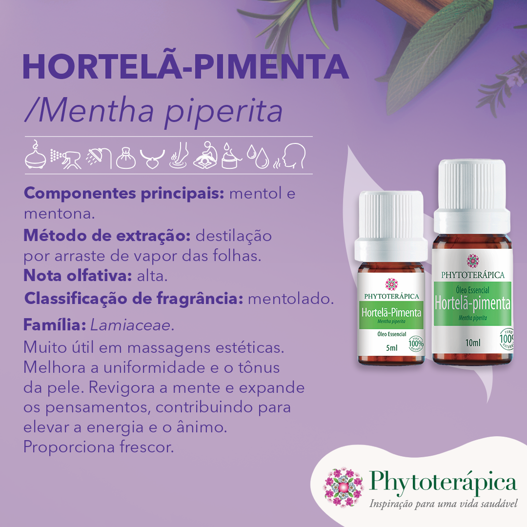 Óleo Essencial de Hortelã-Pimenta (Menta) - 10ml