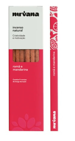 Incenso Nirvana Natural Vareta - Romã e Mandarina