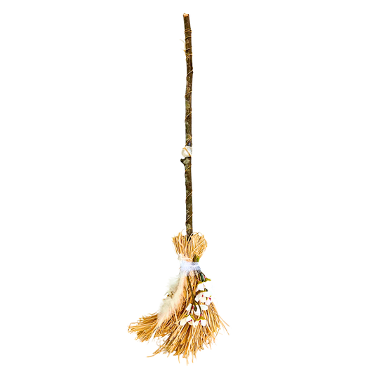 Vassourinha com Cristal Branca 50cm