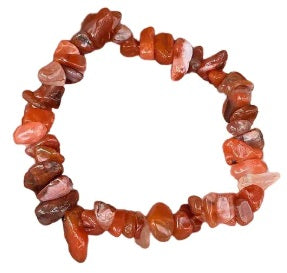 Pulseira Cascalho de Cornalina Rolada – Alegria de Viver, Motivação e Disposição