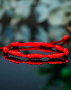 Pulseira Kabbalah dos 7 nós - Amuleto de Proteção