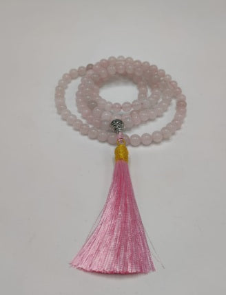 Japamala de Quartzo Rosa com 108 Contas - Amor