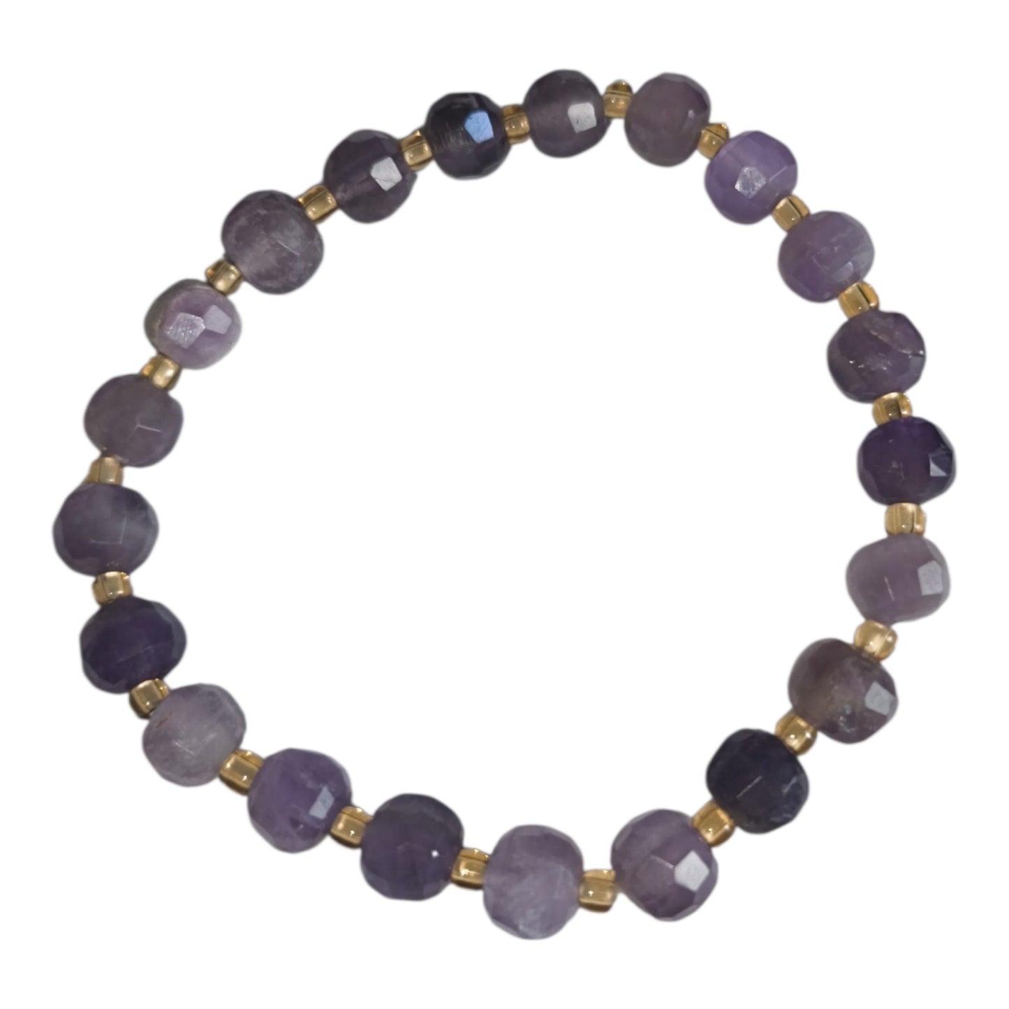 Pulseira Facetada de Ametista