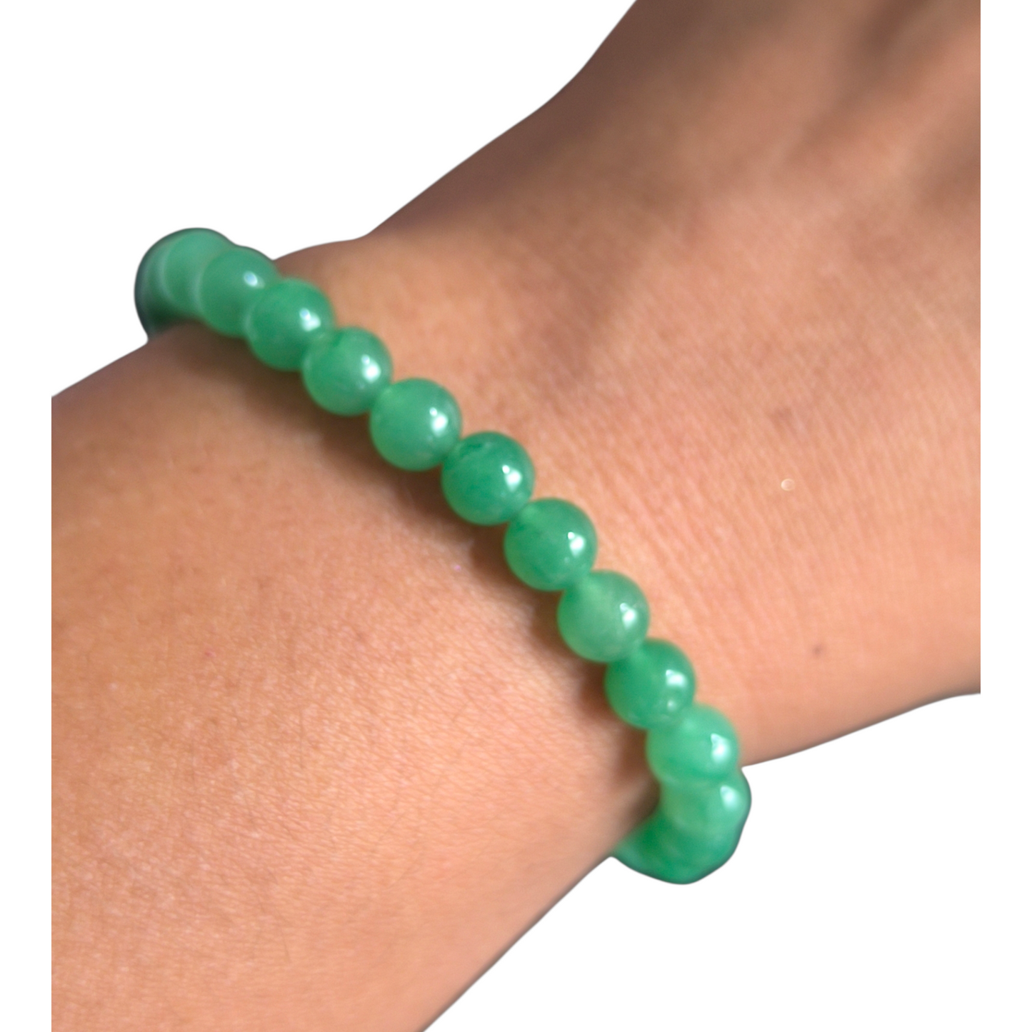 Pulseira esfera Quartzo Verde 6mm -