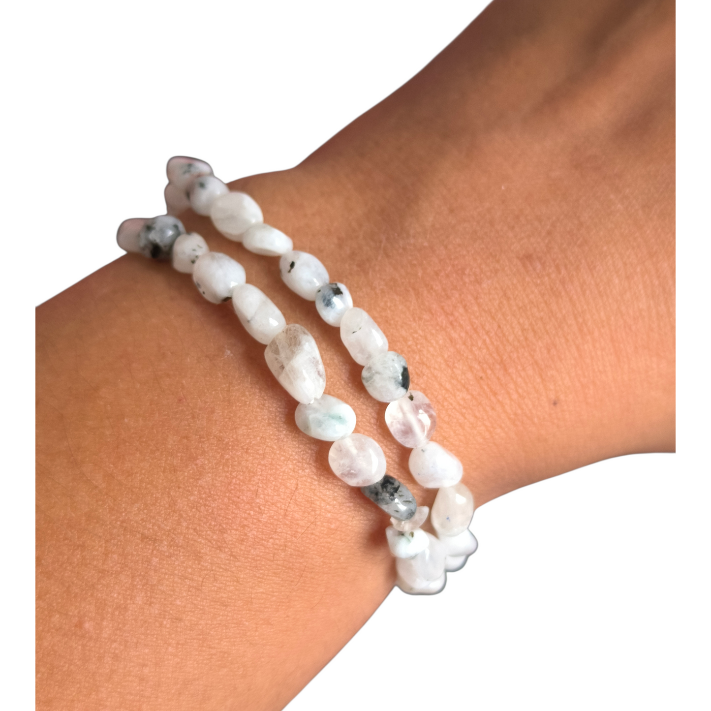 Pulseira rolada Pedra da Lua – Intuição, Equilíbrio e Sagrado Feminino