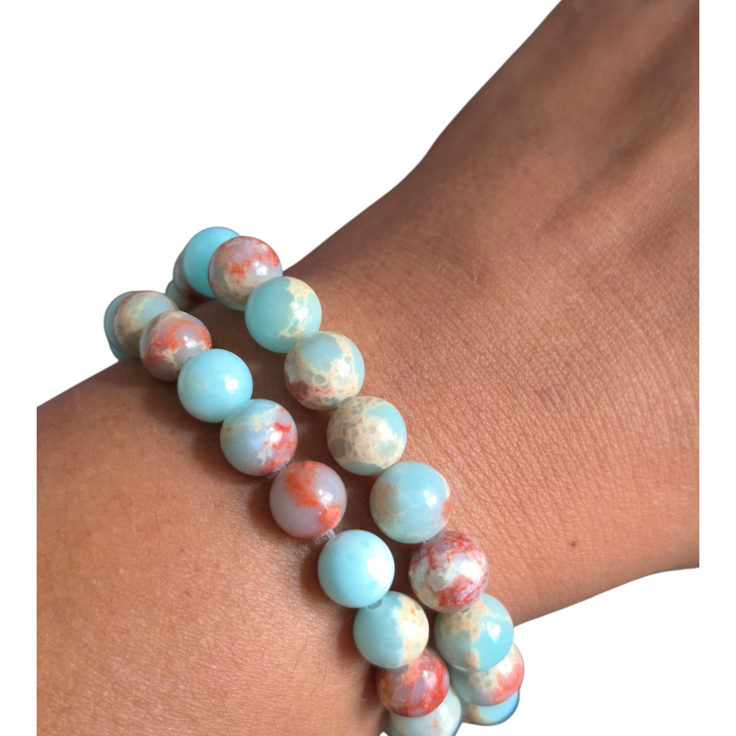 Pulseira esfera Jaspe Imperial — Proteção, Estabilidade e Poder Pessoal