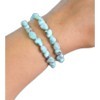 Pulseira de Larimar Natural — Pedra dos Golfinhos - Calma,equilíbrio emocional,medos,culpas,controle.
