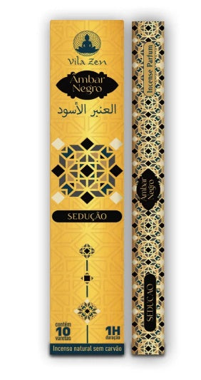 Incenso Vila Zen Linha Árabe -Âmbar Negro - Sedução