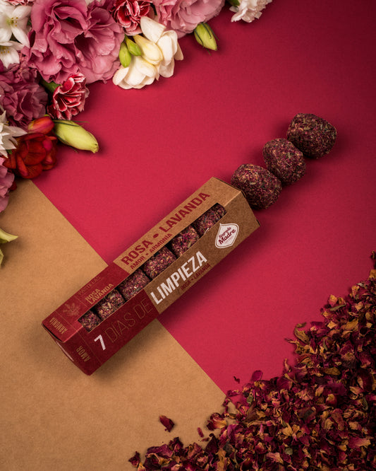 Pastilha de Defumação 7 Dias De Limpeza Sagrada Madre - Rosa e Lavanda