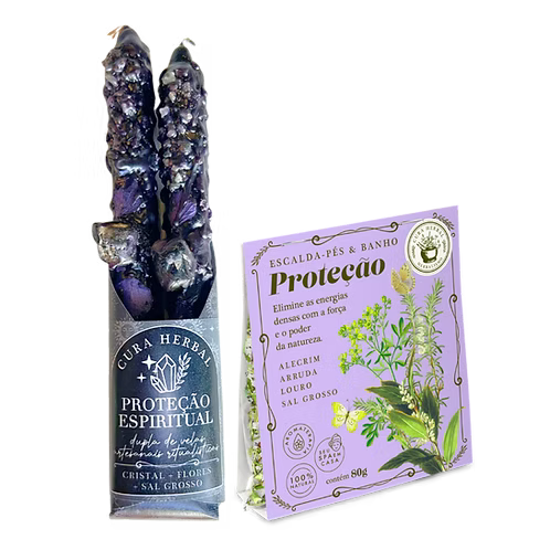 Kit Velas Pretas e Banho Proteção
