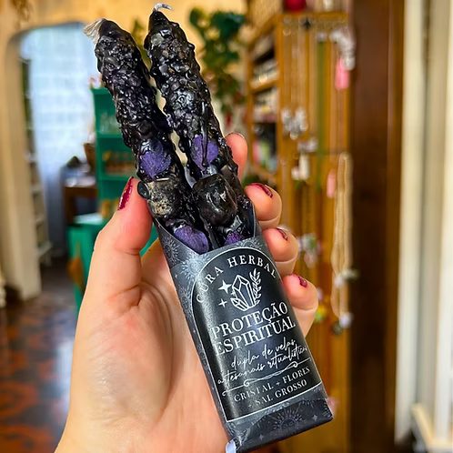 Dupla de Velas Pretas Proteção Espiritual