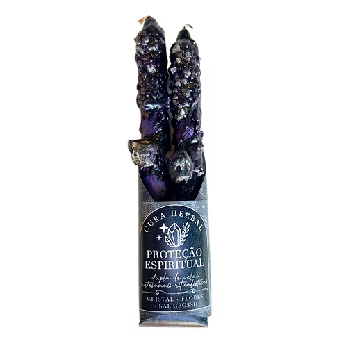 Dupla de Velas Pretas Proteção Espiritual
