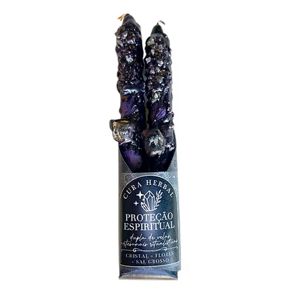 Dupla de Velas Pretas Proteção Espiritual