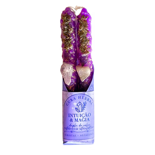 Dupla de Velas Roxas Intuição & Magia