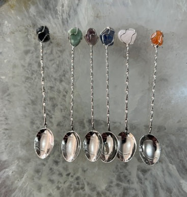 Kit de 6 Colheres com Pedras Naturais Brasileiras