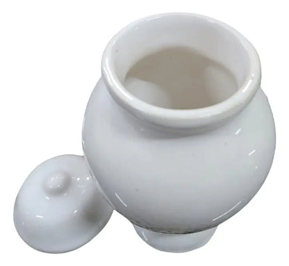 Quartinha De Louça Branca - 17 Cm Sem Asa Umbanda / Candomblé