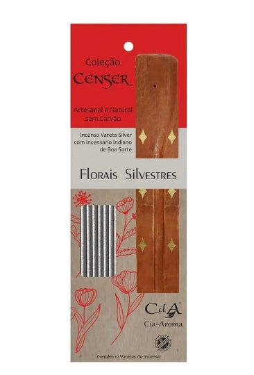 Kit Vareta + Incensário Censer Florais Silvestres