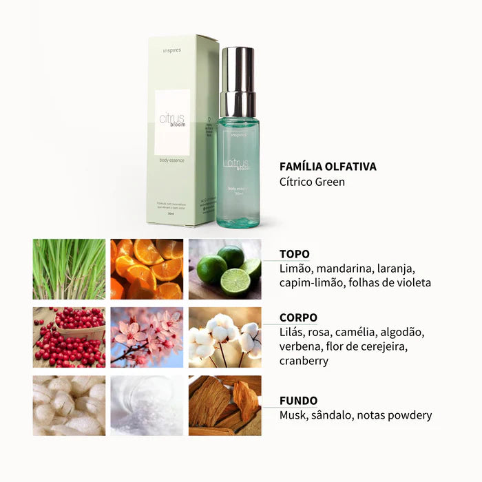 CITRUS BLOOM 30ml | Body Essence cítrico frutal que ativa a energia. Desenvolvido com Neurociência.