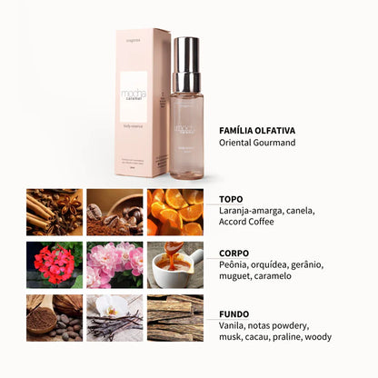 MOCHA CARAMEL 30ml | Body Essence gourmand que desperta acolhimento. Desenvolvido com Neurociência.