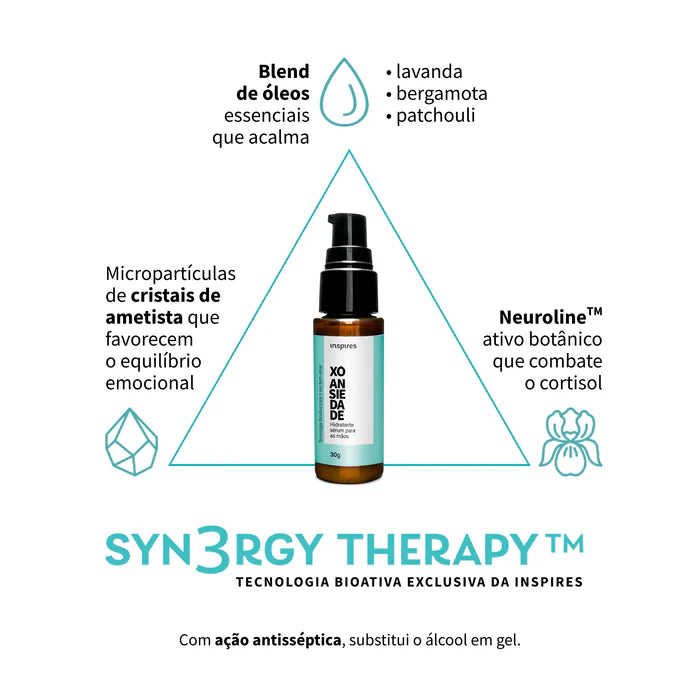 XÔ ANSIEDADE | HYDRAEMOTION para as mãos com blend de óleos essenciais calmantes