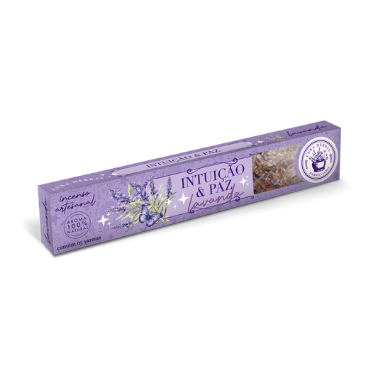 Incenso Intuição & Paz Lavanda Cura Herbal