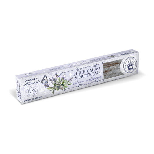 Incenso Purificação & Proteção Sálvia e Olíbano Cura Herbal
