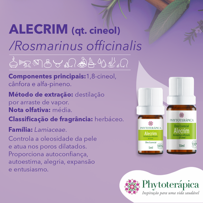 Óleo Essencial de Alecrim (qt. Cineol) - 10ml