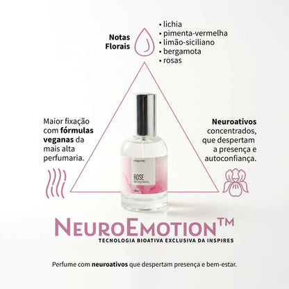 ROSE SENSORIAL 60ml | Perfume floral moderno que utiliza a Neurociência. Fresco aveludado aflora a presença e o bem-estar.