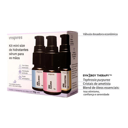 TRIO MINI VEM | HYDRAEMOTION-10G- para as mãos com blend de óleos essenciais