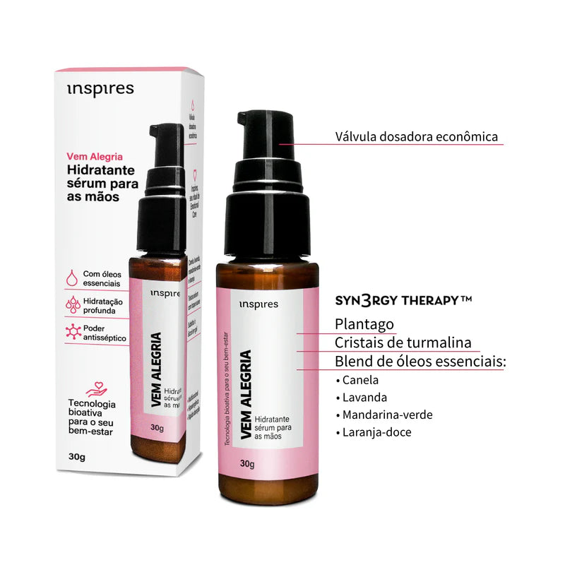 VEM ALEGRIA | HYDRAEMOTION para as mãos com blend de óleos essenciais para otimismo