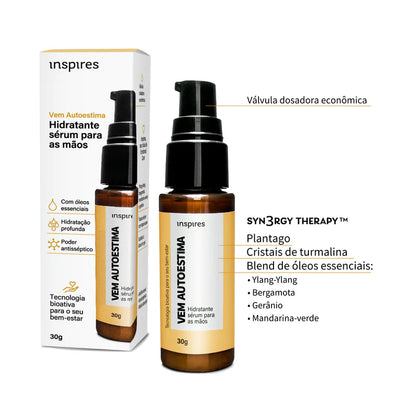 VEM AUTOESTIMA | HYDRAEMOTION para as mãos com blend de óleos essenciais que promove autoconfiança