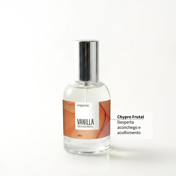 VANILLA SENSORIAL 60ml | Perfume sofisticado que utiliza a Neurociência. Envolve a pele e traz sensações de aconchego.