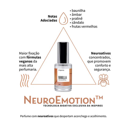 MINI VANILLA SENSORIAL 10ml | Perfume sofisticado que envolve a pele com conforto. Desenvolvido com Neurociência.