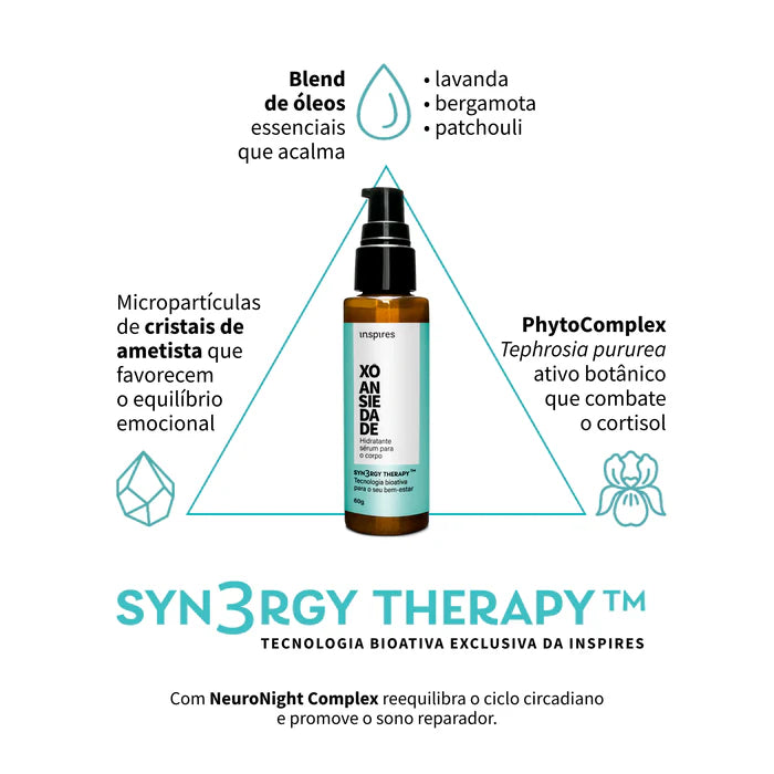 XÔ ANSIEDADE | HYDRAEMOTION para o corpo com blend de óleos essenciais calmantes