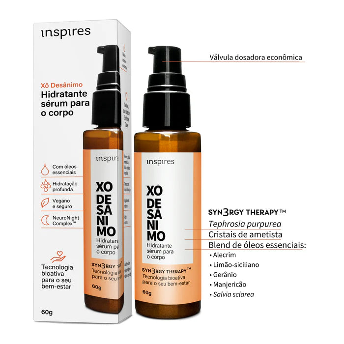 XÔ DESÂNIMO | HYDRAEMOTION para o corpo com blend de óleos essenciais energizantes