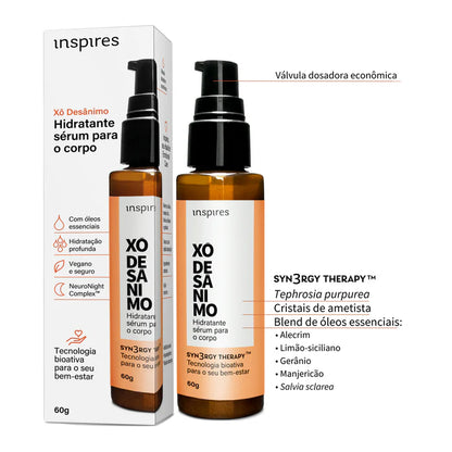 XÔ DESÂNIMO | HYDRAEMOTION para o corpo com blend de óleos essenciais energizantes