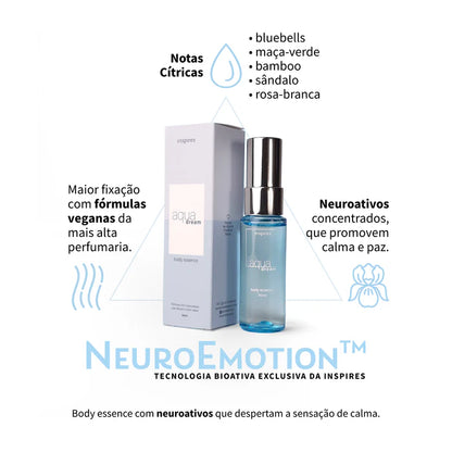 AQUA DREAM 30ml | Body Essence delicioso e suave que acalma. Desenvolvido com Neurociência.