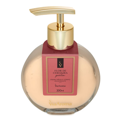 Creme Hidratante Desodorante Mãos e Corpo Flor de Cerejeira Via Aroma - 200ml