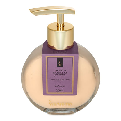 Creme Hidratante Desodorante Mãos e Corpo Lavanda Francesa Via Aroma - 200ml