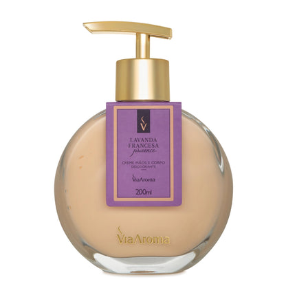 Creme Hidratante Desodorante Mãos e Corpo Lavanda Francesa Via Aroma - 200ml